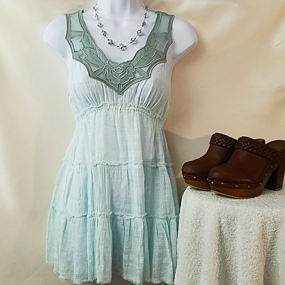 Free People Tops - FREE PEOPLE Light mint green dressy tank top